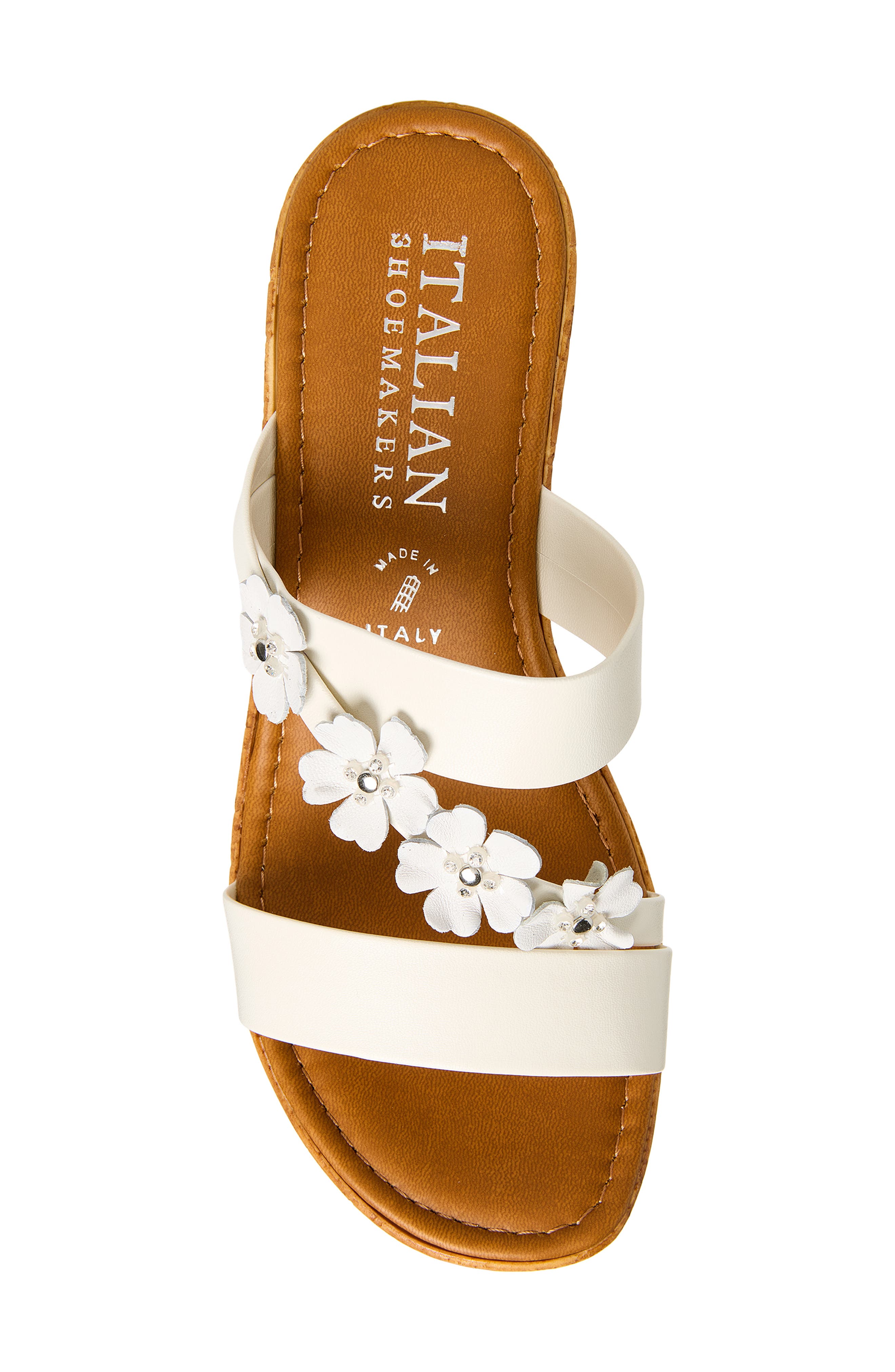ITALIAN SHOEMAKERS Niva Wedge Sandal, Alternate, color, White