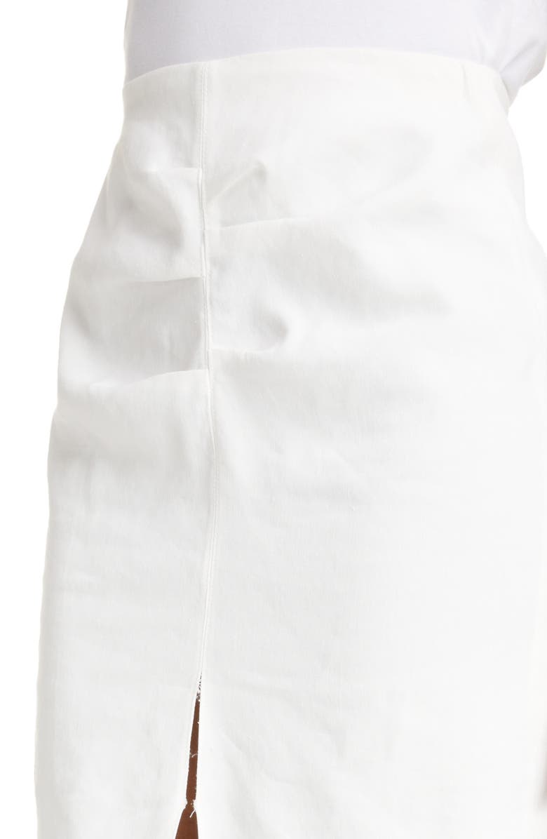 Isabel Marant Feciae Pleated High Waist Hemp Blend Midi Skirt, Alternate, color, 