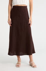 Madewell Linen Maxi Slip Skirt