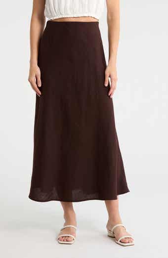 Madewell Linen Maxi Slip Skirt