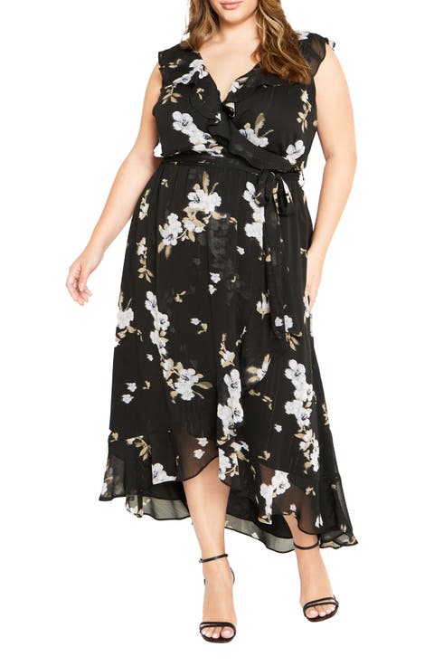 Ella Jane Metallic Stripe Maxi Dress (Plus)