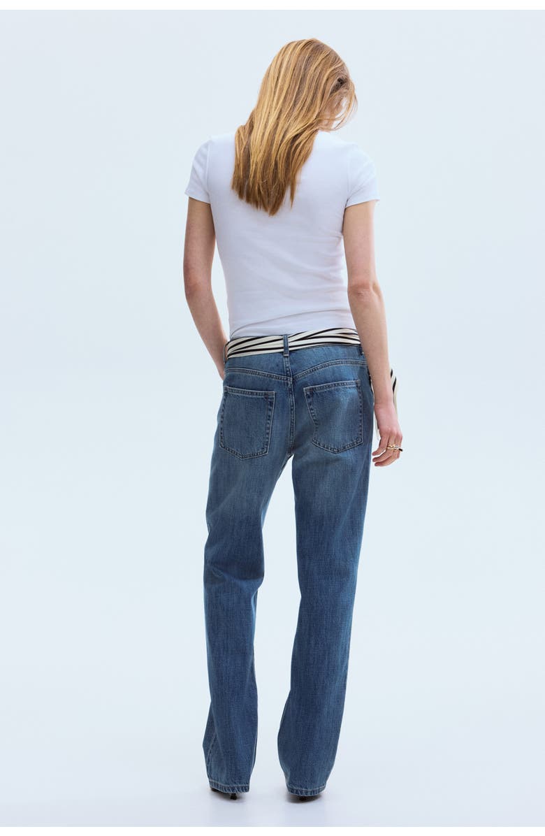 H&M Straight Regular Waist Jeans, Alternate, color, Denim Blue