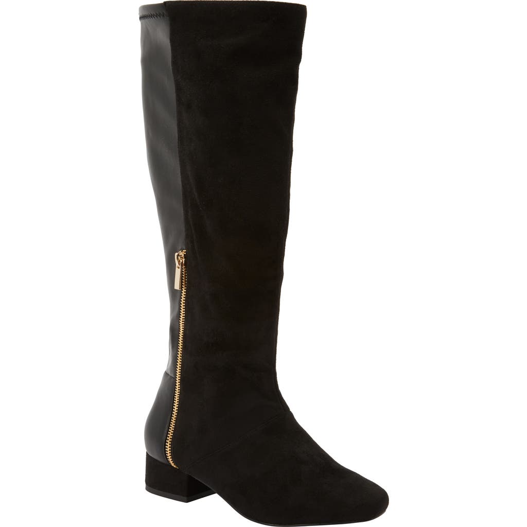 Comfortview The Ivana Tall Wide Calf Boot In Black
