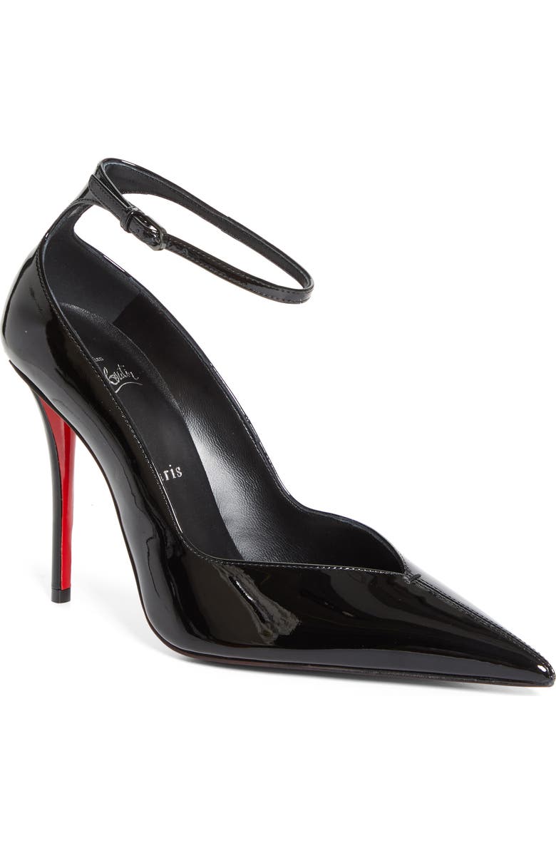 Christian Louboutin Miss Z Erozee Ankle Strap Pump, Main, color, Black/ Black