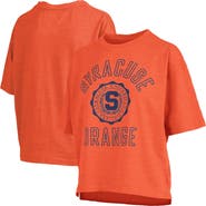 PRESSBOX Women's Pressbox Orange Syracuse Orange Motley Crew Bishop Waist Length Oversized Slub T-Shirt