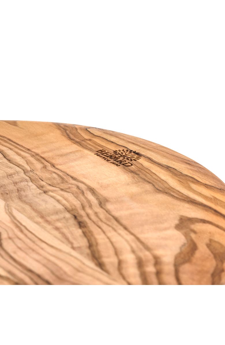 Berard Olivewood Handcrafted 9-Inch Round Cutting Board, Alternate, color, Brown