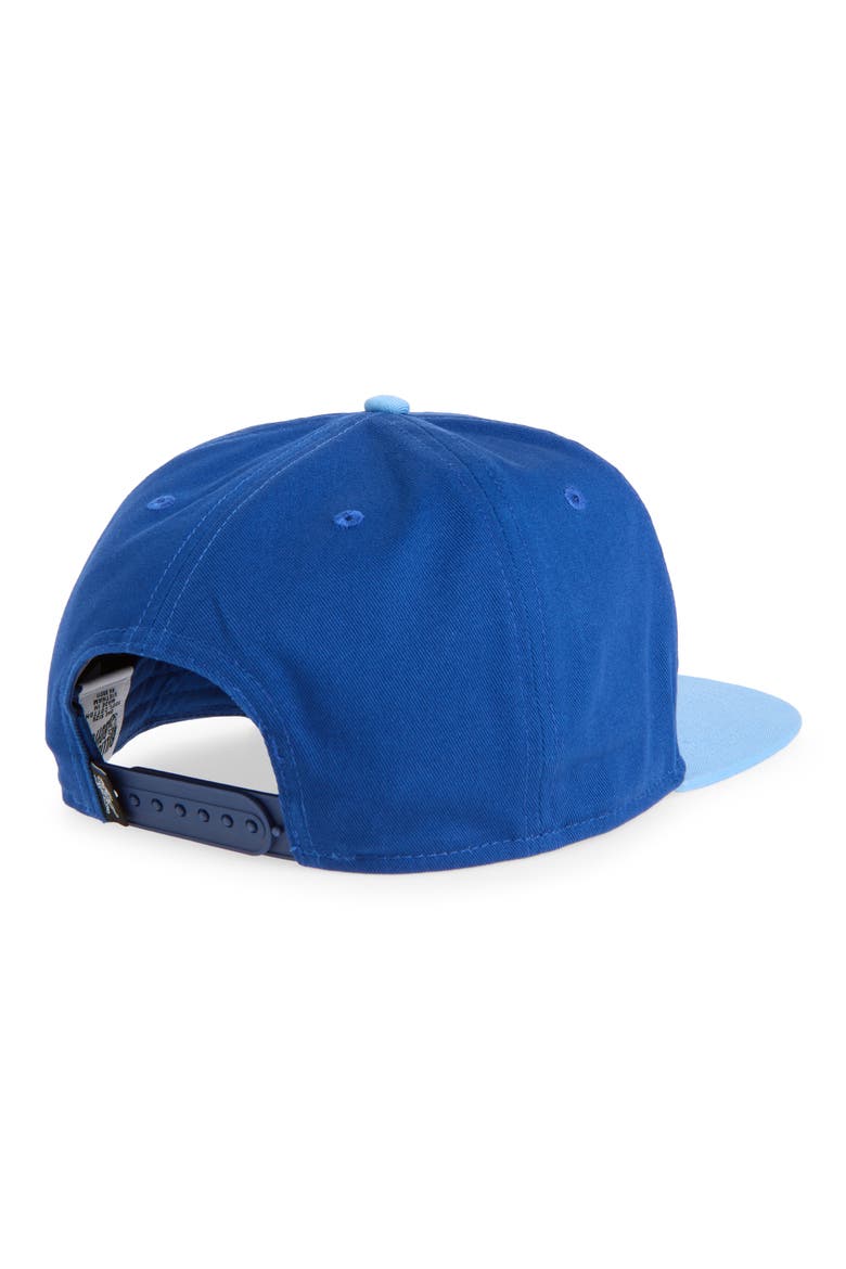 BB Two-Tone Snap Back Hat, Alternate, color, NAVY PEONY