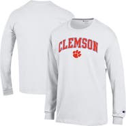 Champion Men's Champion White Clemson Tigers Arch Over Logo Long Sleeve T-Shirt