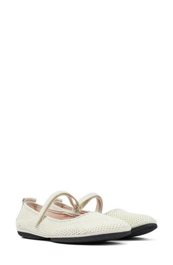Camper Right Nina Mary Jane Flat In White