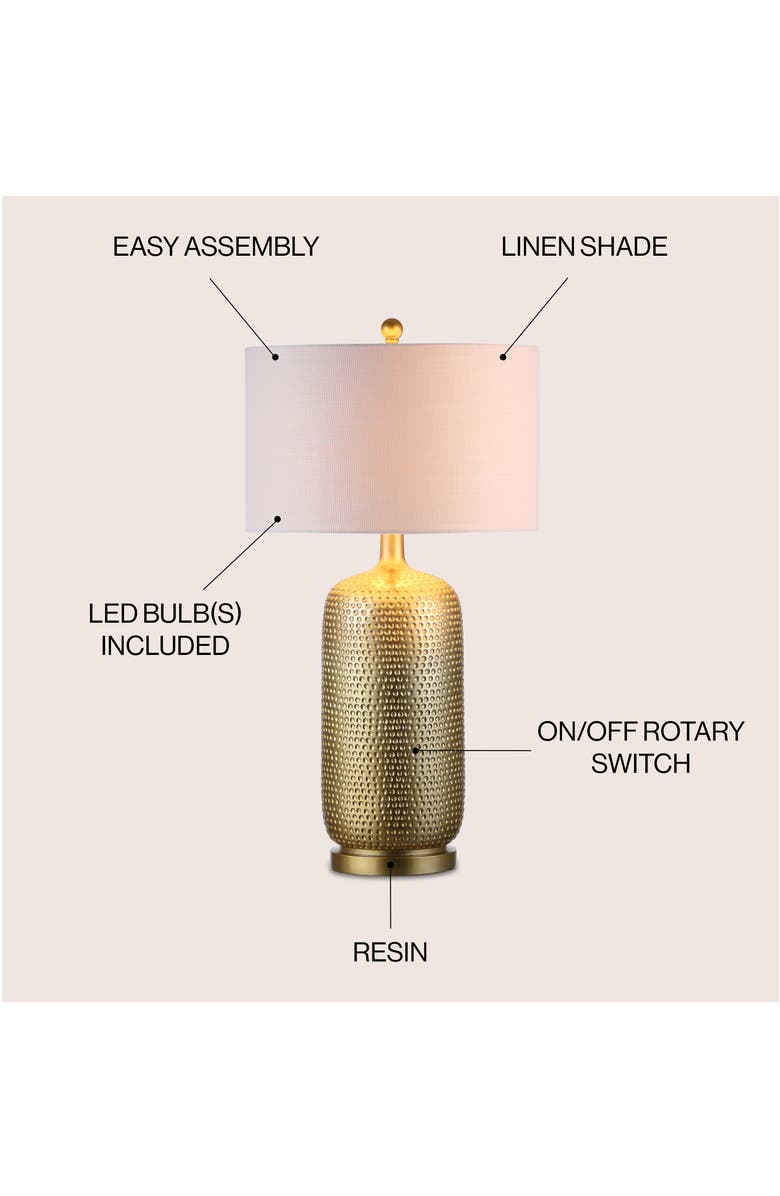 JONATHAN Y Sophia 30" Resin LED Table Lamp, Gold, Alternate, color, Gold