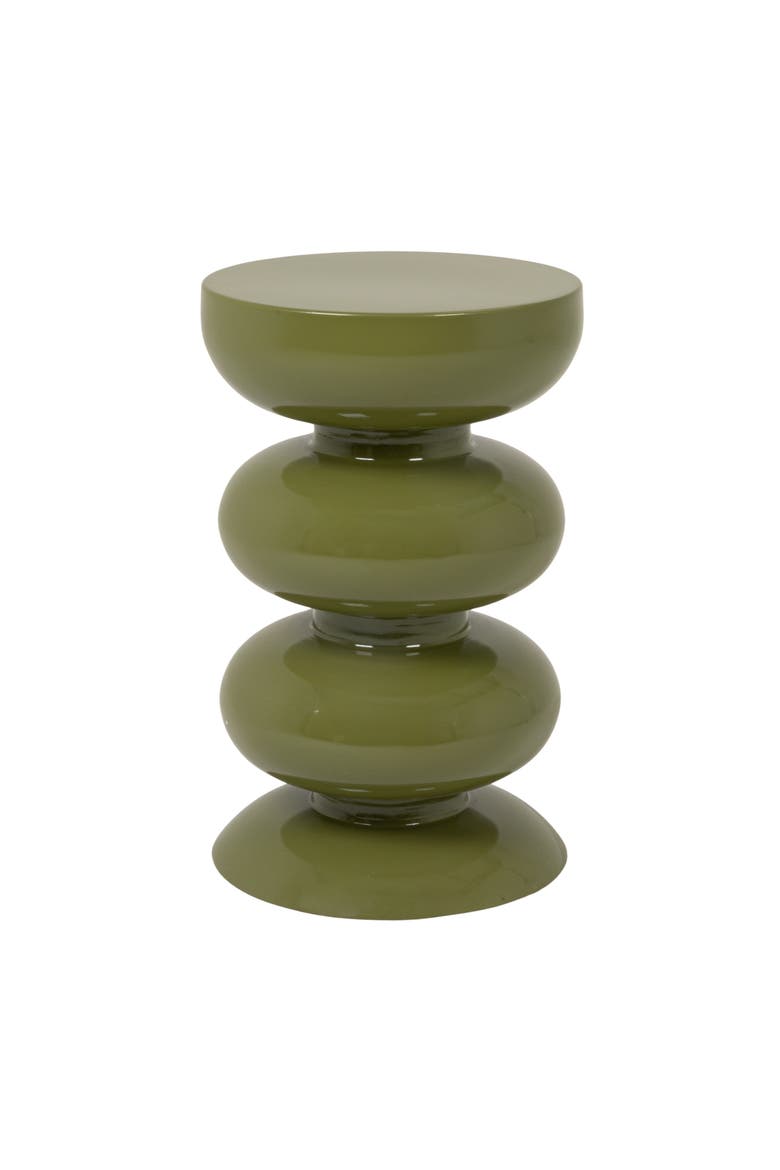 Stacked Sphere Round Side Table, Main, color, Green