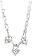 JENNY BIRD Triple Padlock Heart Pendant Chain Necklace
