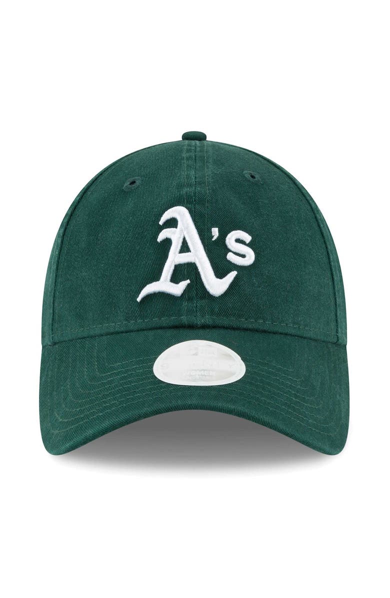 New Era Women's New Era Green Oakland Athletics Team Logo Core Classic 9TWENTY Adjustable Hat, Alternate, color, 