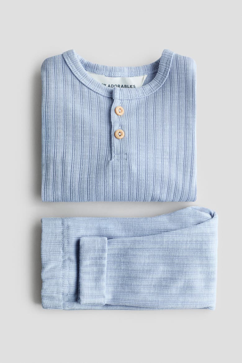 2-piece Ribbed Jersey Set, Alternate, color, Light blue