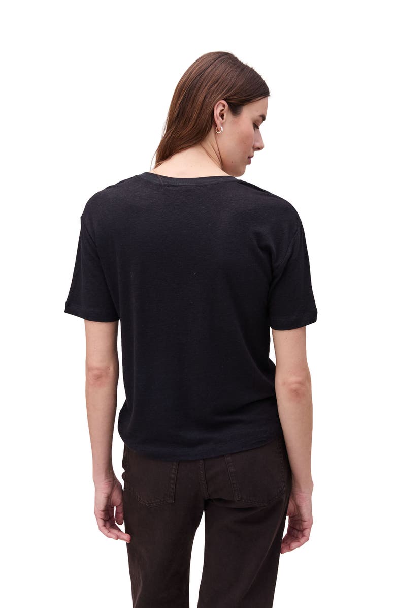 Richer Poorer The Linen Jersey V Neck Tee, Alternate, color, Black