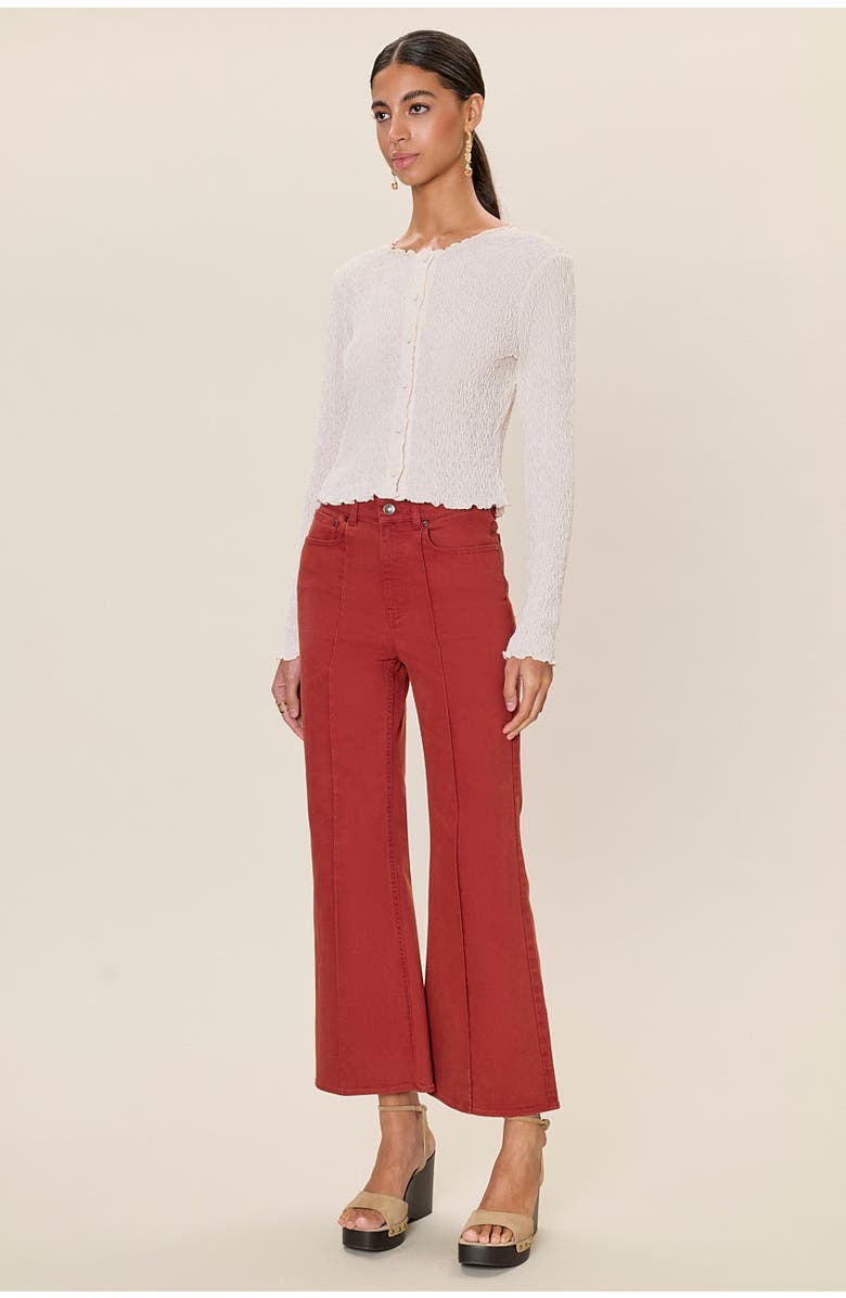 Rebecca Taylor Taryn Knit Cardigan, Alternate, color, Cream