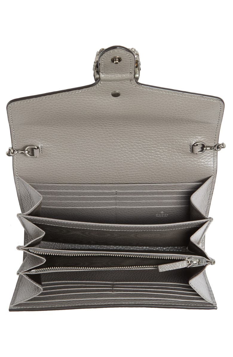 Gucci Leather Wallet on a Chain, Alternate, color,