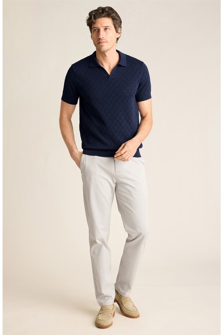 Johnny Collar Pointell Knit Polo, Alternate, color, NAVY