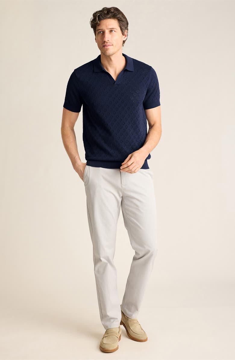 Bonobos Johnny Collar Pointell Knit Polo, Alternate, color, Navy