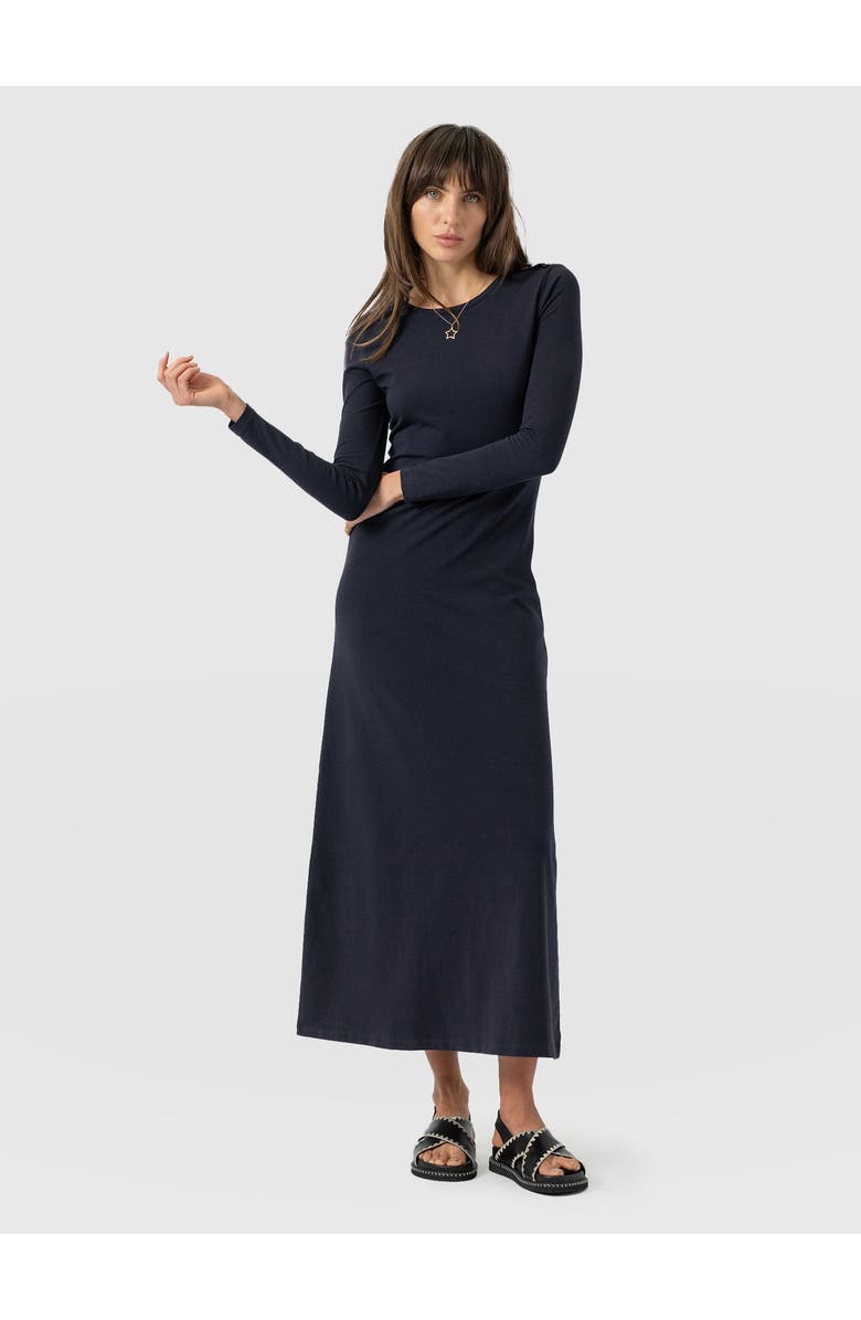 Saint + Sofia Runway Maxi Dress, Alternate, color, Navy