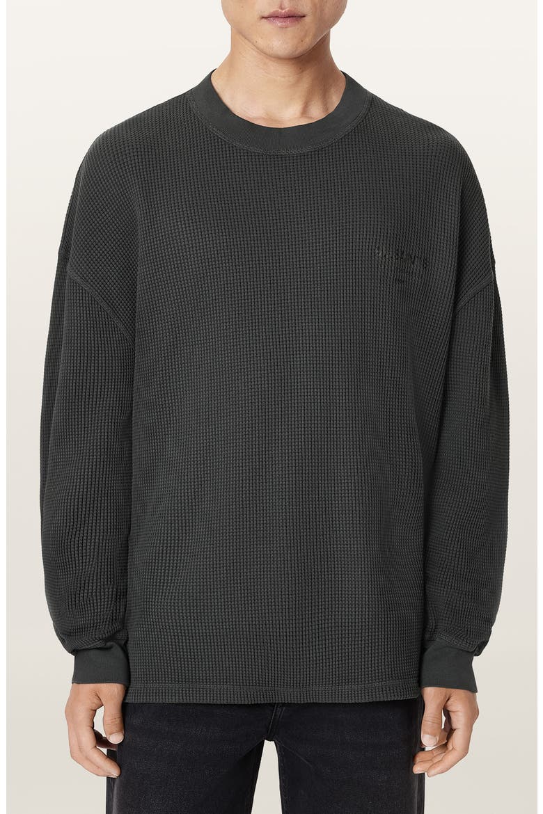 Lex Waffle Long Sleeve T-Shirt, Main, color, CARTER GREY