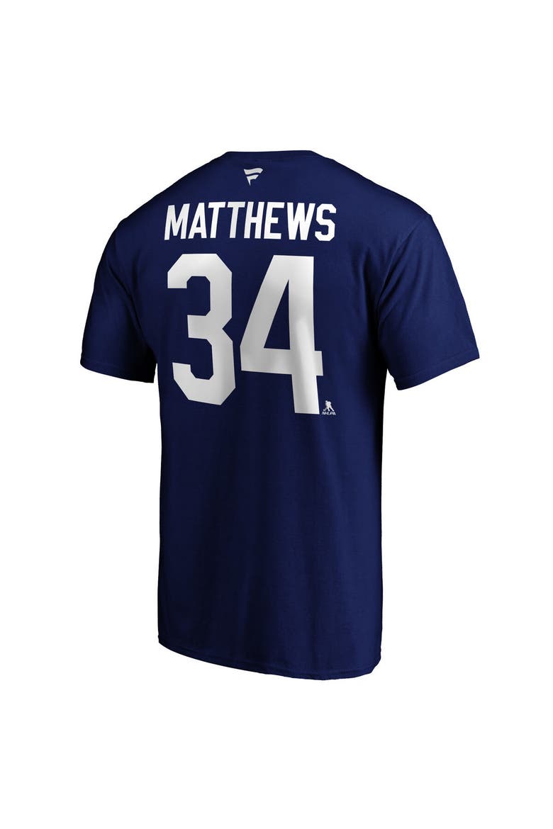 Men's Fanatics Branded Auston Matthews Blue Toronto Maple Leafs Big & Tall Name & Number T-Shirt, Alternate, color, Blue