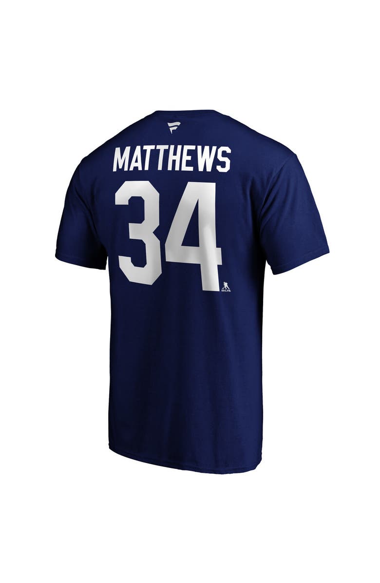 FANATICS Men's Fanatics Branded Auston Matthews Blue Toronto Maple Leafs Big & Tall Name & Number T-Shirt, Alternate, color, Blue