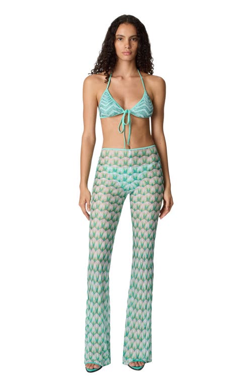 Missoni Flared Trousers In Floral-pattern Viscose in Green Multi at Nordstrom, Size 40