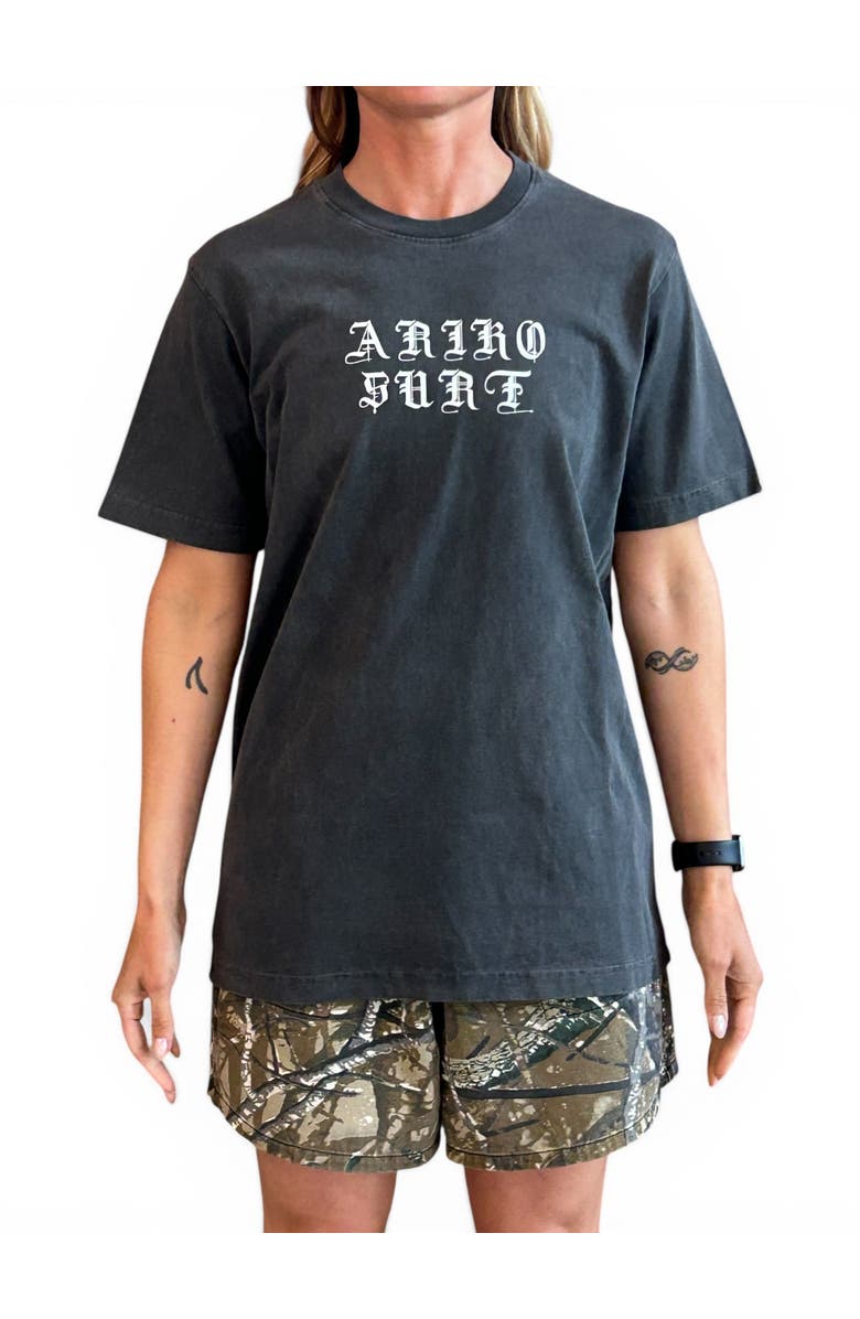 ARIKO Gender Inclusive Logo Surf T-shirt, Main, color, Sea Grey