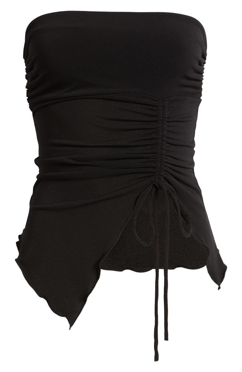 BDG Urban Outfitters Rem Cinched Strapless Top, Main, color, Black