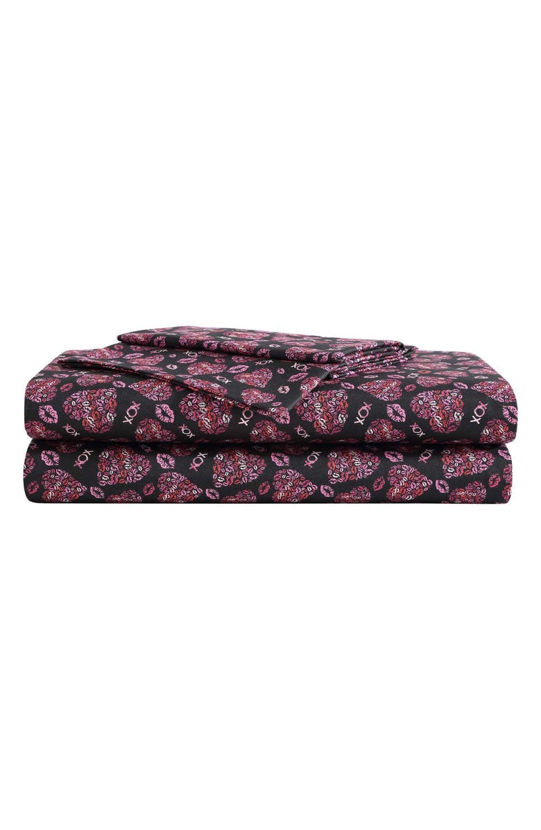 Betsey Johnson Lipstick Betsey Sheet Set, Main, color, Light / Medium Pink