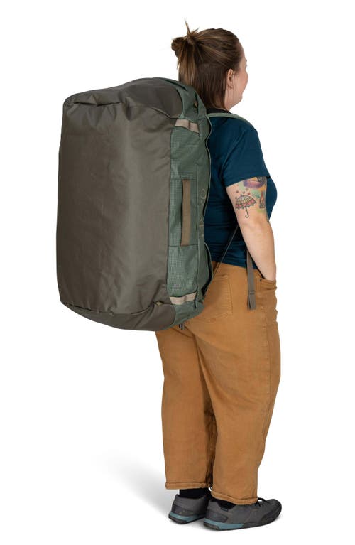Osprey Transporter® 95-liter Water Resistant Duffle Backpack In Pine Leaf/earl Grey