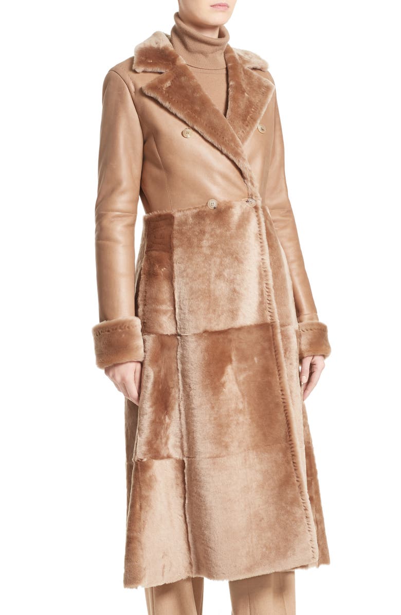 Max Mara Rimini Genuine Shearling Coat, Alternate, color, 