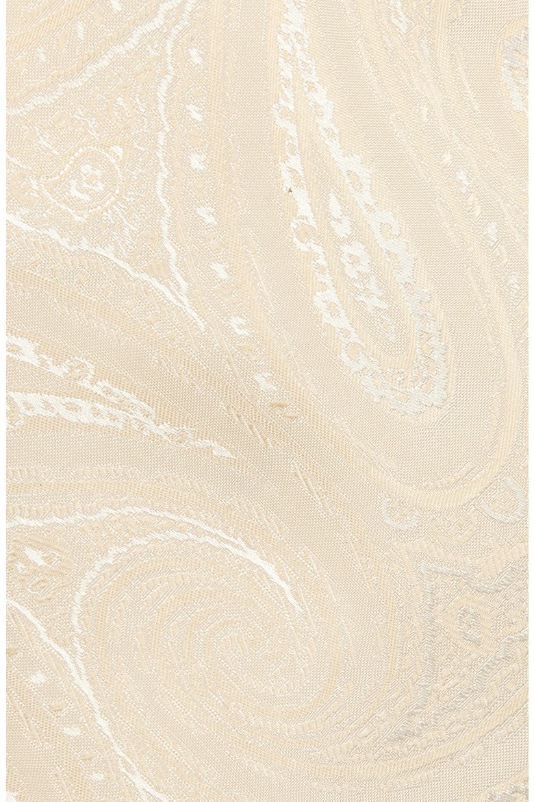 Ivory Paisley Jacquard Tie & Pocket Square Set, Alternate, color, OPEN WHT