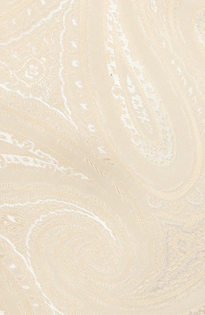 BOSS Ivory Paisley Jacquard Tie & Pocket Square Set, Alternate, color, Beige
