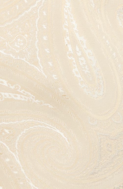 Hugo Boss Boss Ivory Paisley Jacquard Tie & Pocket Square Set In Neutral