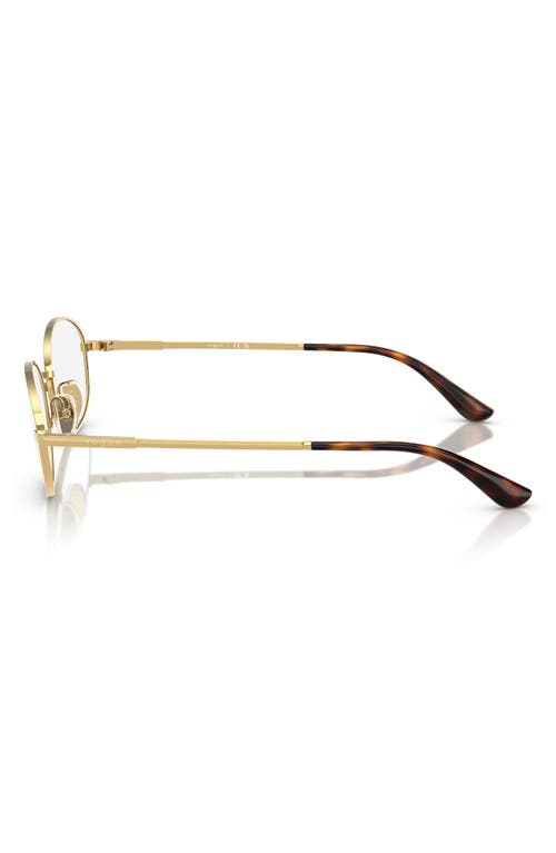 Vogue 52mm Oval Optical Glasses In Gold