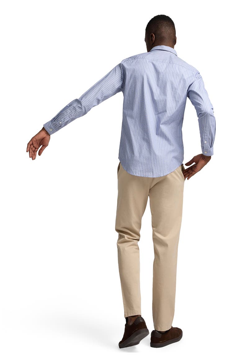 Poplin Button Down Long Sleeve Shirt, Alternate, color, Classic Navy