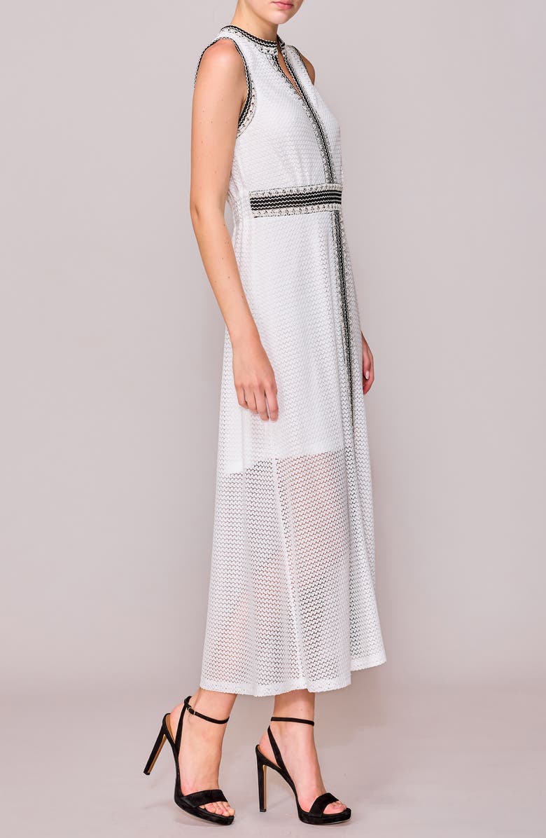 MELLODAY Sleeveless Lace Dress, Alternate, color, White Black