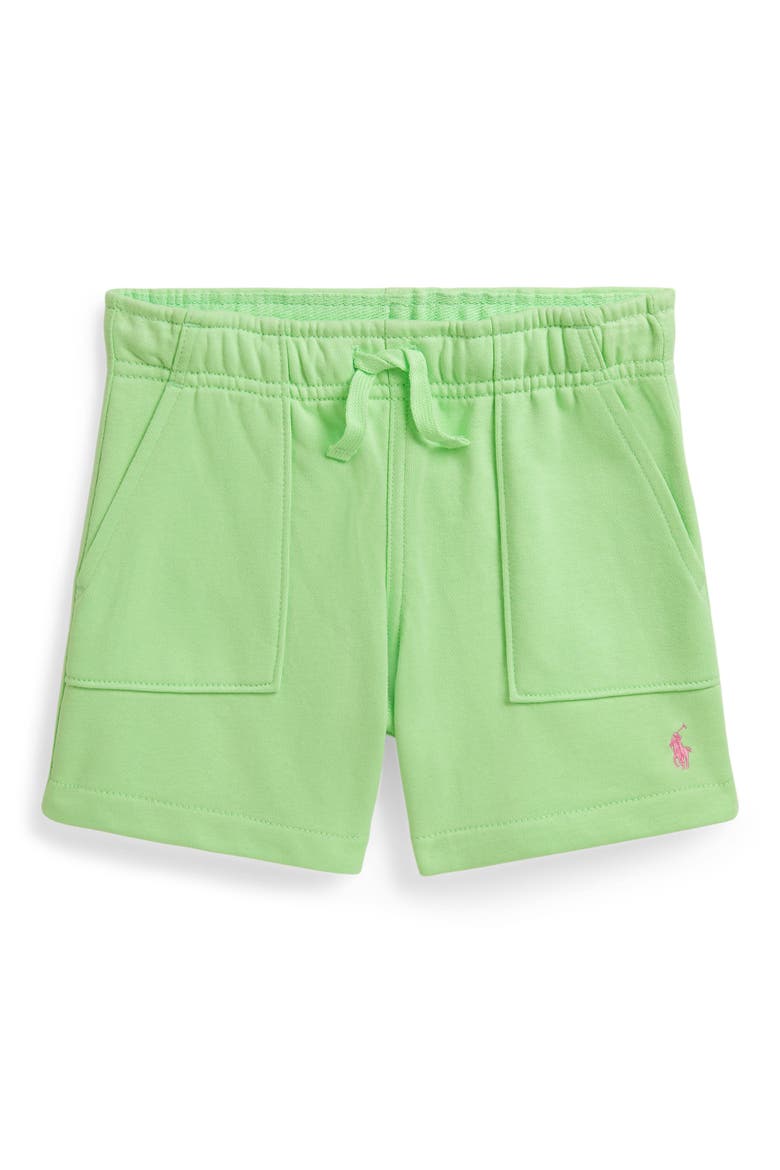 Kids' Easy French Terry Drawstring Shorts, Main, color, KEY LIME