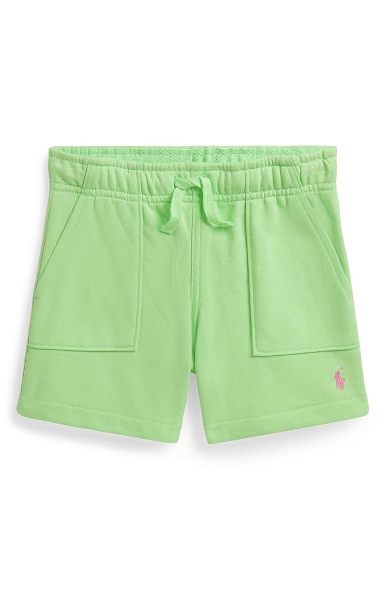Polo Ralph Lauren Kids' Easy French Terry Drawstring Shorts, Main, color, Key Lime