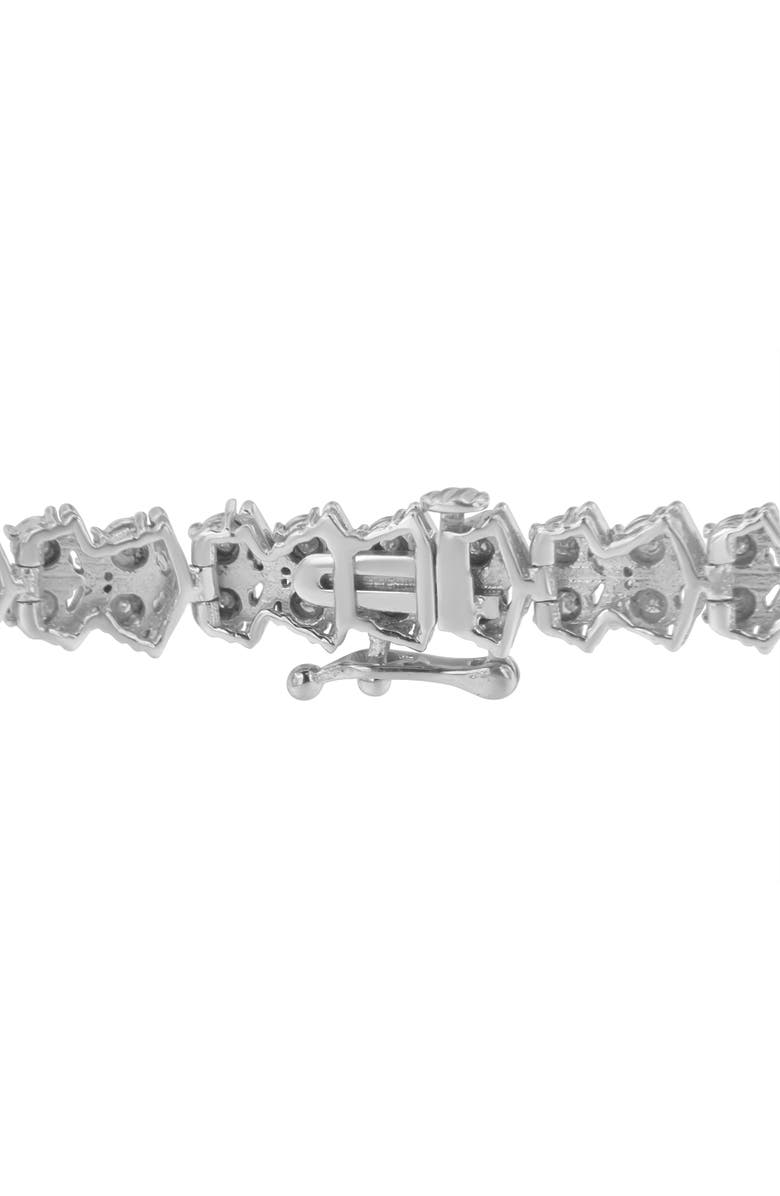 Haus of Brilliance Silver 1.0 cttw Diamond "Arrow" Shape Tennis Link Bracelet, Alternate, color, White