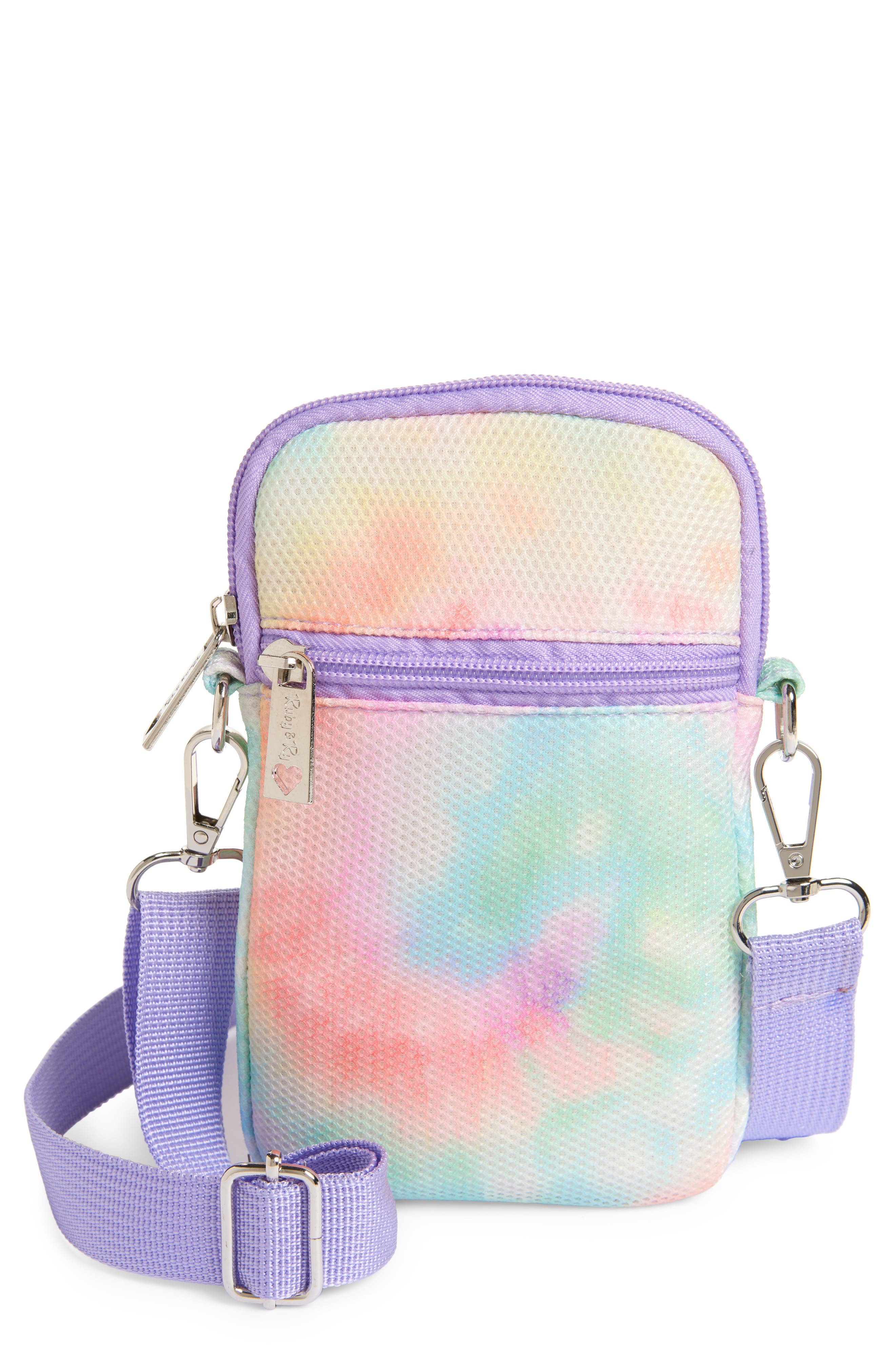 Ruby & Ry Kids' Tie Dye Mesh Crossbody Bag in Purple Multi 