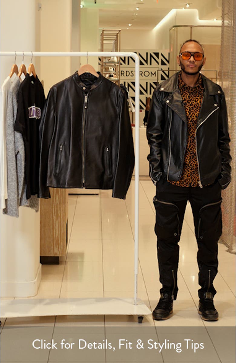 Café Racer Slim Fit Cowhide Leather Jacket, sales video thumbnail