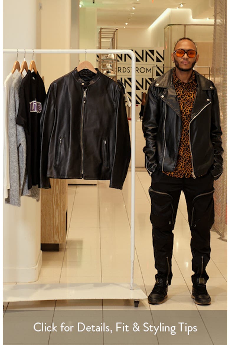 Café Racer Slim Fit Cowhide Leather Jacket video