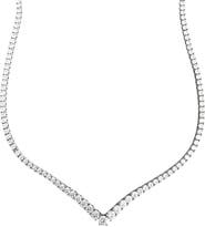 Leni James The Valentina Graduated V Tennis Necklace