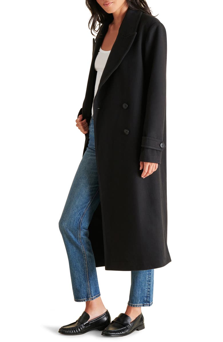 Steve Madden Prince Double Breasted Peacoat, Alternate, color,