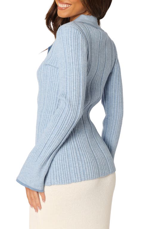 Petal And Pup Petal & Pup Florence Notched Collar Cardigan In Blue