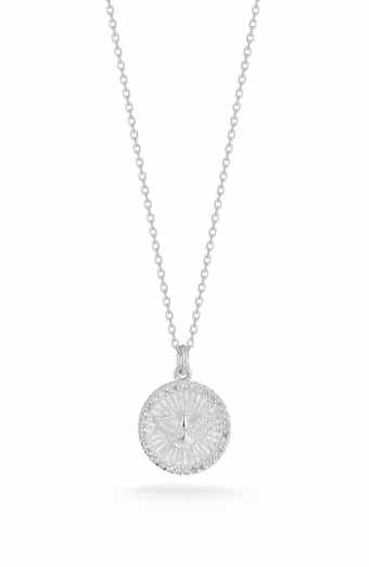 CHLOE AND MADISON CZ Coin Pendant Necklace