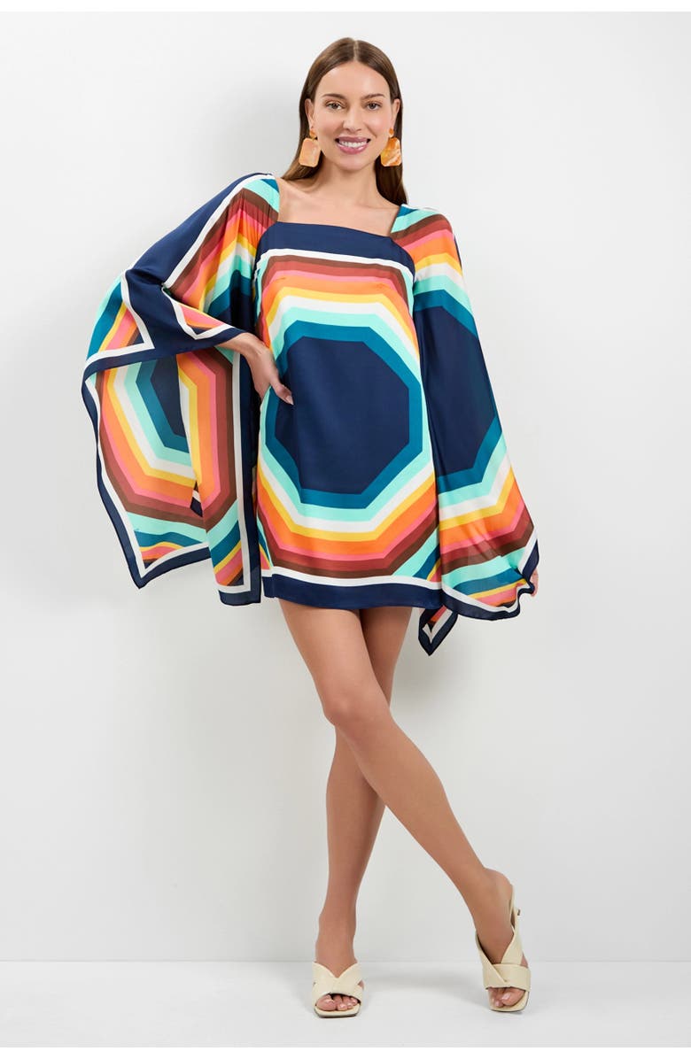 Trina Turk Aqualane Side Flounce Dress, Alternate, color, Siena